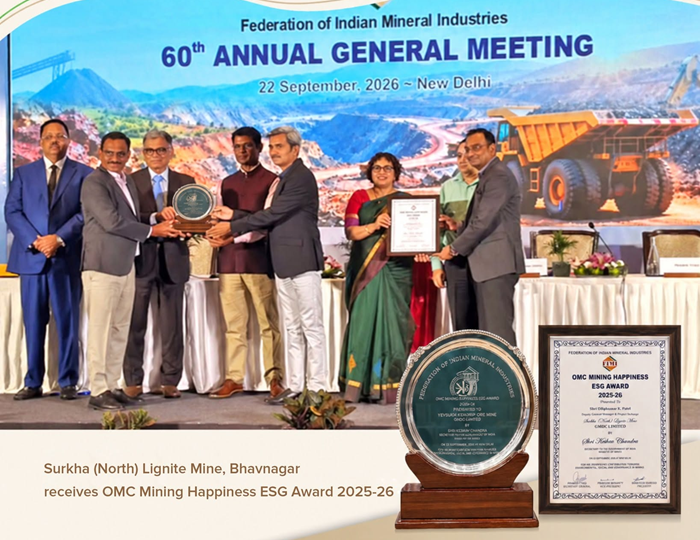 GMDC: Surkha Lignite Mine receives ‘OMC Mining Happiness ESG Award’